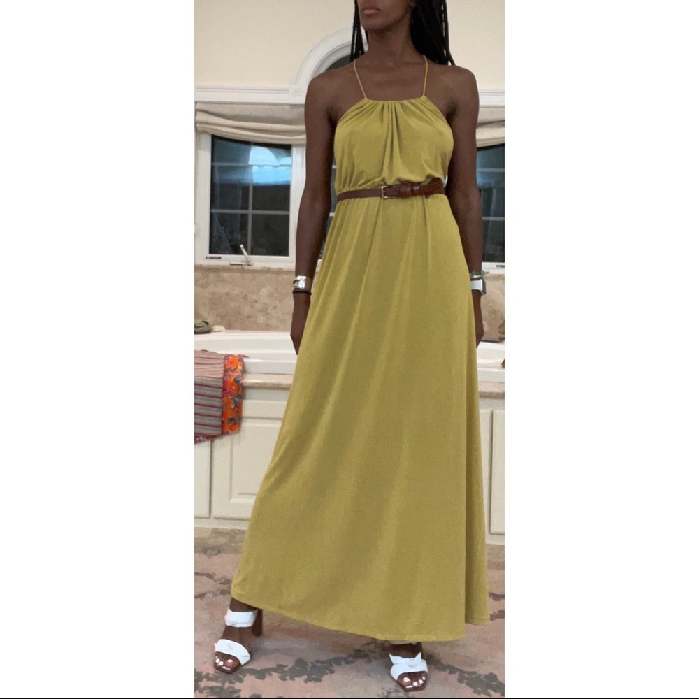 Elastic Band Maxi Dress